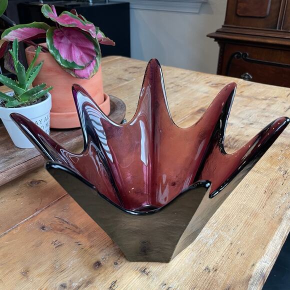 Purple Blenko Emoily Bowl - Picture 1 of 6